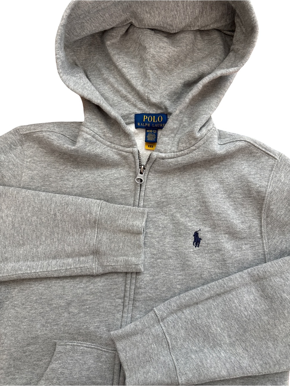 Polo Ralph Lauren Youth Boys Medium 10-12 Zip Up Jacket Polo Embroidery Hood